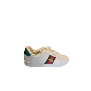 Fashion Men's White Casual Sneakers Embroidered Bee Stripe Lace Up EU 43